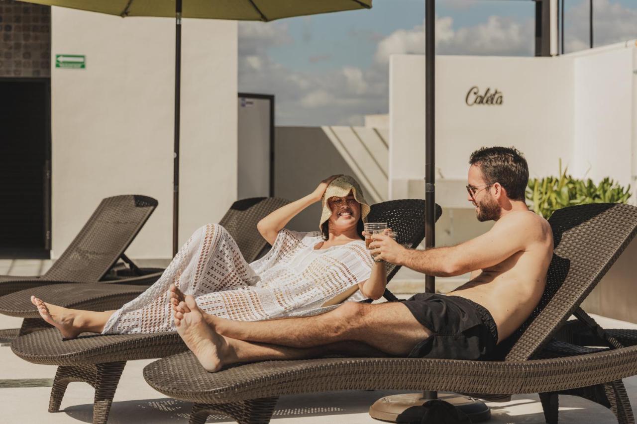 Caleta Hostel Rooftop & Pool Cancun Bagian luar foto